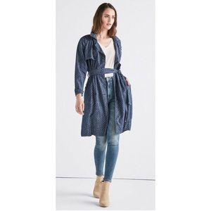 Lucky Brand Polka Dot Trench Coat